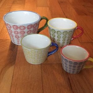 Anthropologie flower farm measuring cups set